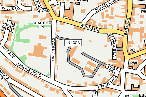 LN1 3GA map - OS OpenMap – Local (Ordnance Survey) LN1 3GA map - OS OpenMap – Local (Ordnance Survey)