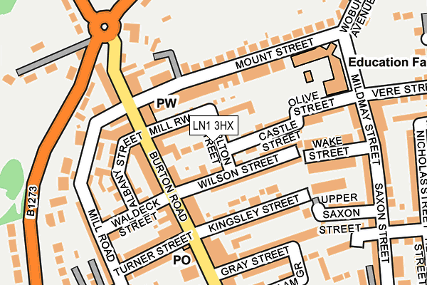 LN1 3HX map - OS OpenMap – Local (Ordnance Survey) LN1 3HX map - OS OpenMap – Local (Ordnance Survey)