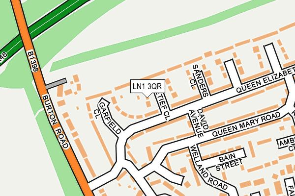 LN1 3QR map - OS OpenMap – Local (Ordnance Survey) LN1 3QR map - OS OpenMap – Local (Ordnance Survey)