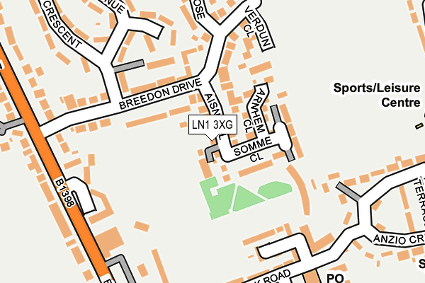 LN1 3XG map - OS OpenMap – Local (Ordnance Survey) LN1 3XG map - OS OpenMap – Local (Ordnance Survey)
