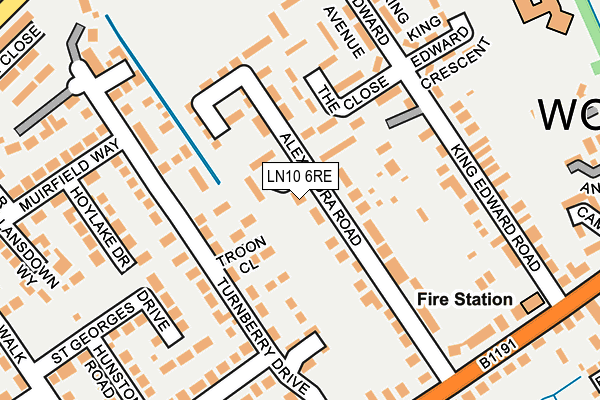 LN10 6RE map - OS OpenMap – Local (Ordnance Survey) LN10 6RE map - OS OpenMap – Local (Ordnance Survey)