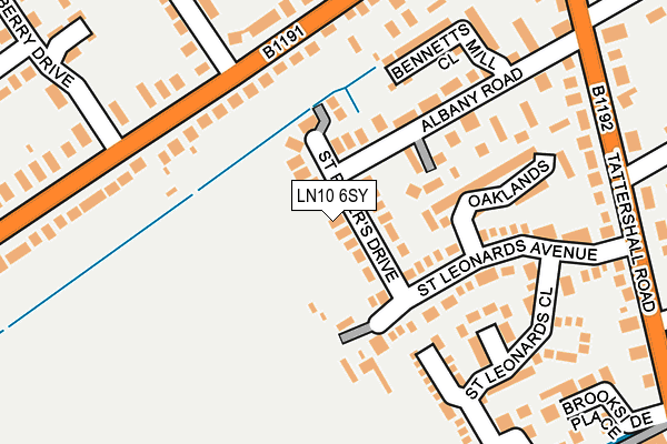 LN10 6SY map - OS OpenMap – Local (Ordnance Survey) LN10 6SY map - OS OpenMap – Local (Ordnance Survey)