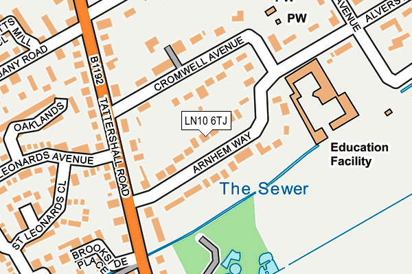 LN10 6TJ map - OS OpenMap – Local (Ordnance Survey) LN10 6TJ map - OS OpenMap – Local (Ordnance Survey)