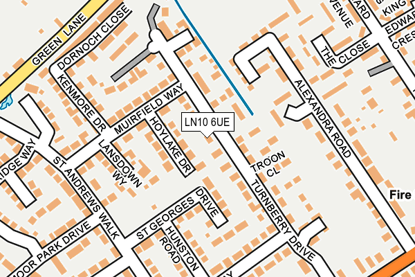 LN10 6UE map - OS OpenMap – Local (Ordnance Survey) LN10 6UE map - OS OpenMap – Local (Ordnance Survey)