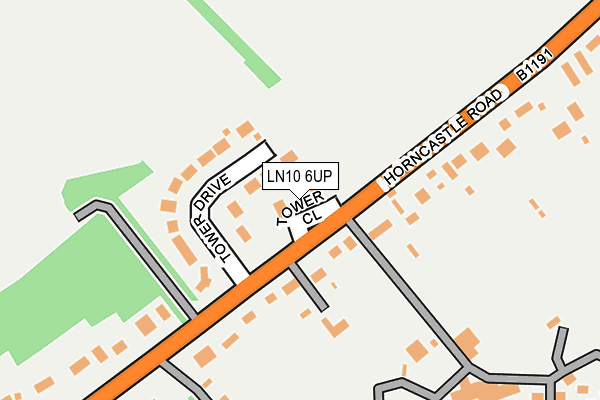 LN10 6UP map - OS OpenMap – Local (Ordnance Survey) LN10 6UP map - OS OpenMap – Local (Ordnance Survey)