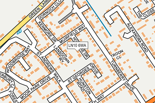 LN10 6WA map - OS OpenMap – Local (Ordnance Survey) LN10 6WA map - OS OpenMap – Local (Ordnance Survey)
