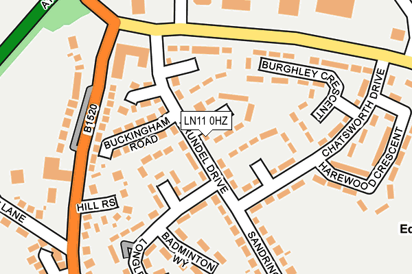 LN11 0HZ map - OS OpenMap – Local (Ordnance Survey) LN11 0HZ map - OS OpenMap – Local (Ordnance Survey)