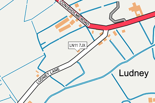 LN11 7JX map - OS OpenMap – Local (Ordnance Survey) LN11 7JX map - OS OpenMap – Local (Ordnance Survey)