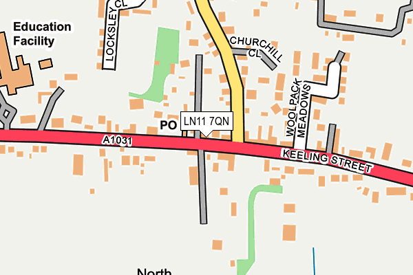 LN11 7QN map - OS OpenMap – Local (Ordnance Survey) LN11 7QN map - OS OpenMap – Local (Ordnance Survey)