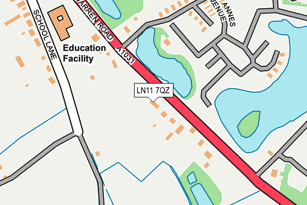 LN11 7QZ map - OS OpenMap – Local (Ordnance Survey) LN11 7QZ map - OS OpenMap – Local (Ordnance Survey)
