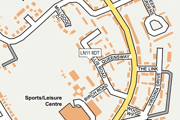 LN11 8DT map - OS OpenMap – Local (Ordnance Survey) LN11 8DT map - OS OpenMap – Local (Ordnance Survey)