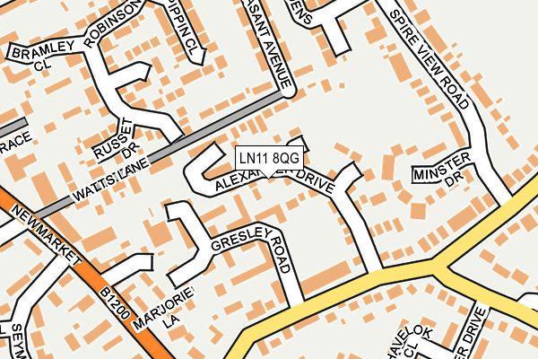 LN11 8QG map - OS OpenMap – Local (Ordnance Survey) LN11 8QG map - OS OpenMap – Local (Ordnance Survey)