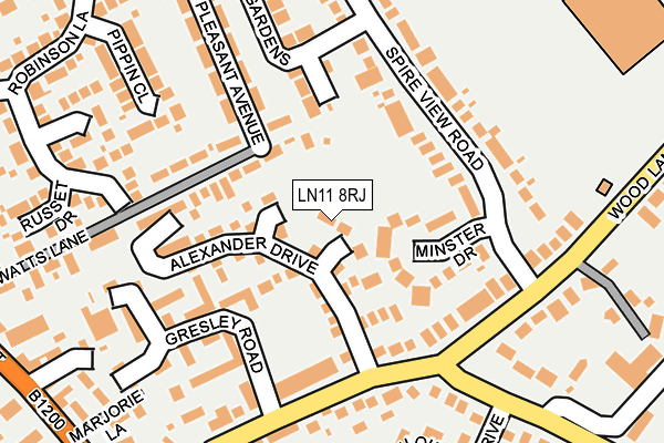LN11 8RJ map - OS OpenMap – Local (Ordnance Survey) LN11 8RJ map - OS OpenMap – Local (Ordnance Survey)