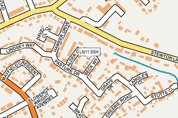 LN11 8XH map - OS OpenMap – Local (Ordnance Survey) LN11 8XH map - OS OpenMap – Local (Ordnance Survey)