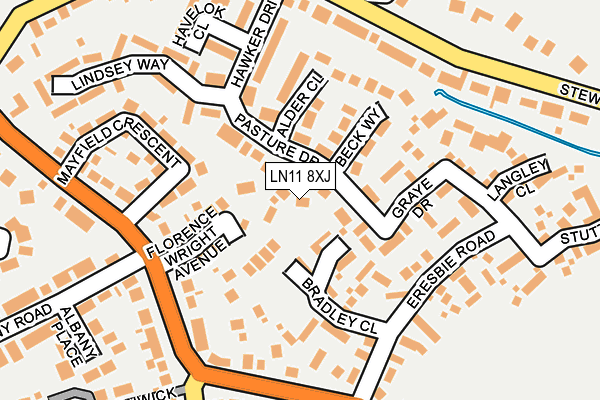 LN11 8XJ map - OS OpenMap – Local (Ordnance Survey) LN11 8XJ map - OS OpenMap – Local (Ordnance Survey)