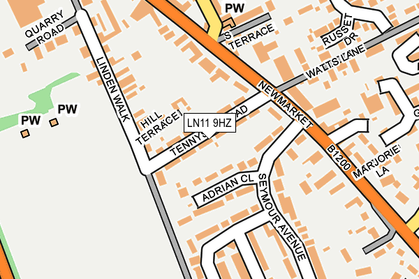 LN11 9HZ map - OS OpenMap – Local (Ordnance Survey) LN11 9HZ map - OS OpenMap – Local (Ordnance Survey)