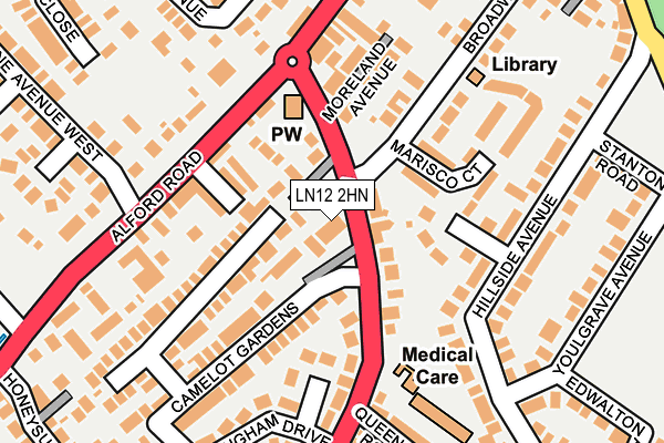 LN12 2HN map - OS OpenMap – Local (Ordnance Survey) LN12 2HN map - OS OpenMap – Local (Ordnance Survey)
