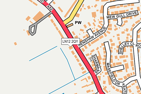 LN12 2QY map - OS OpenMap – Local (Ordnance Survey) LN12 2QY map - OS OpenMap – Local (Ordnance Survey)