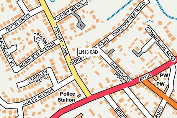 LN13 0AD map - OS OpenMap – Local (Ordnance Survey) LN13 0AD map - OS OpenMap – Local (Ordnance Survey)