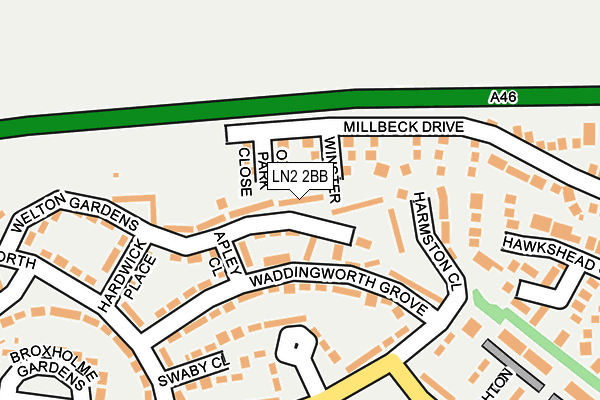 LN2 2BB map - OS OpenMap – Local (Ordnance Survey) LN2 2BB map - OS OpenMap – Local (Ordnance Survey)