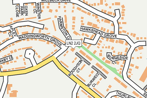 LN2 2JQ map - OS OpenMap – Local (Ordnance Survey) LN2 2JQ map - OS OpenMap – Local (Ordnance Survey)