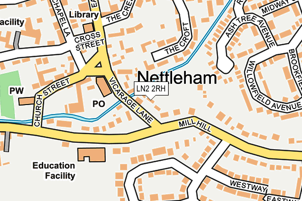 LN2 2RH map - OS OpenMap – Local (Ordnance Survey) LN2 2RH map - OS OpenMap – Local (Ordnance Survey)