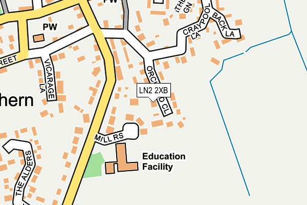 LN2 2XB map - OS OpenMap – Local (Ordnance Survey) LN2 2XB map - OS OpenMap – Local (Ordnance Survey)