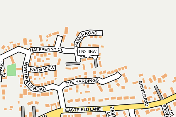LN2 3BW map - OS OpenMap – Local (Ordnance Survey) LN2 3BW map - OS OpenMap – Local (Ordnance Survey)