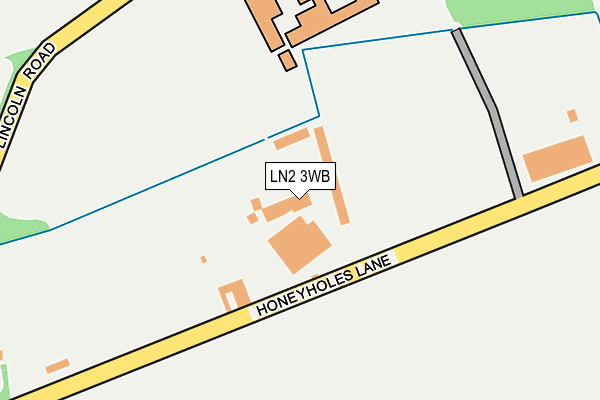 LN2 3WB map - OS OpenMap – Local (Ordnance Survey) LN2 3WB map - OS OpenMap – Local (Ordnance Survey)