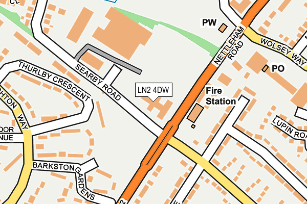 LN2 4DW map - OS OpenMap – Local (Ordnance Survey) LN2 4DW map - OS OpenMap – Local (Ordnance Survey)
