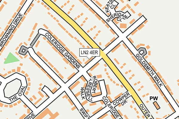 LN2 4ER map - OS OpenMap – Local (Ordnance Survey) LN2 4ER map - OS OpenMap – Local (Ordnance Survey)