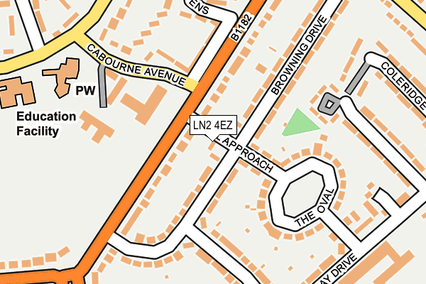 LN2 4EZ map - OS OpenMap – Local (Ordnance Survey) LN2 4EZ map - OS OpenMap – Local (Ordnance Survey)