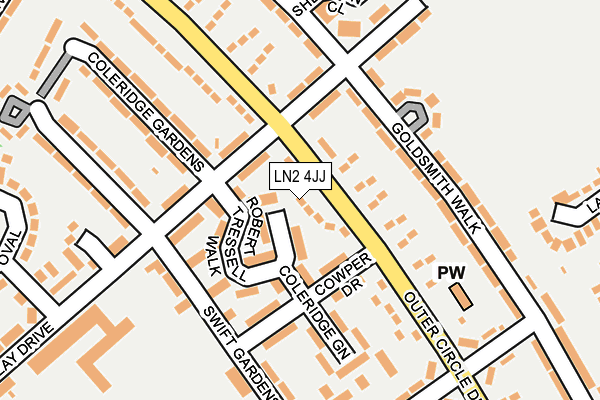 LN2 4JJ map - OS OpenMap – Local (Ordnance Survey) LN2 4JJ map - OS OpenMap – Local (Ordnance Survey)