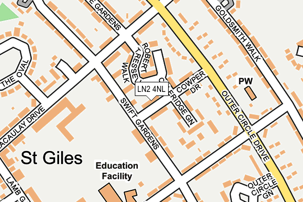 LN2 4NL map - OS OpenMap – Local (Ordnance Survey) LN2 4NL map - OS OpenMap – Local (Ordnance Survey)