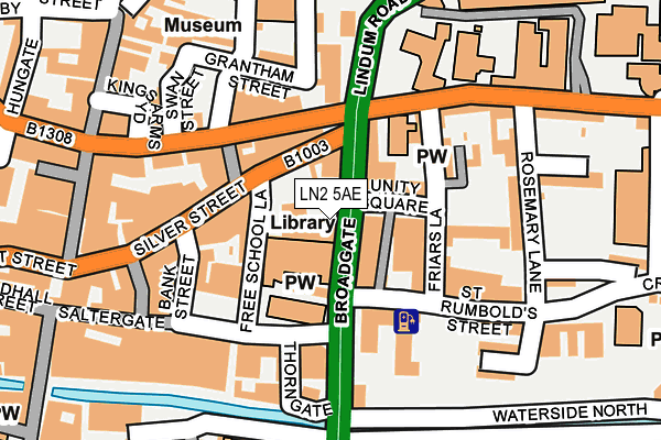 LN2 5AE map - OS OpenMap – Local (Ordnance Survey) LN2 5AE map - OS OpenMap – Local (Ordnance Survey)
