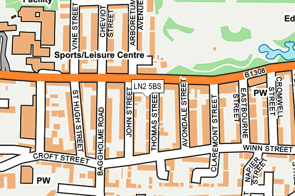 LN2 5BS map - OS OpenMap – Local (Ordnance Survey) LN2 5BS map - OS OpenMap – Local (Ordnance Survey)