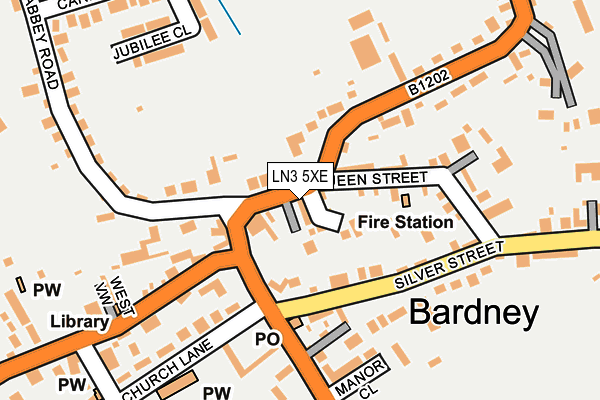 LN3 5XE map - OS OpenMap – Local (Ordnance Survey) LN3 5XE map - OS OpenMap – Local (Ordnance Survey)