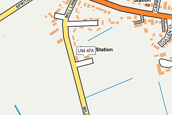 LN4 4FA map - OS OpenMap – Local (Ordnance Survey)