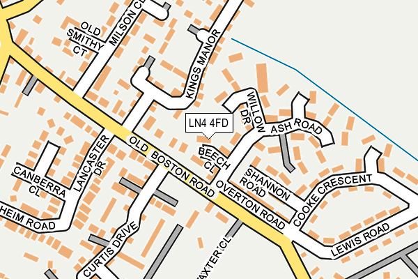 LN4 4FD map - OS OpenMap – Local (Ordnance Survey) LN4 4FD map - OS OpenMap – Local (Ordnance Survey)