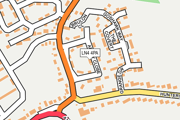 LN4 4PA map - OS OpenMap – Local (Ordnance Survey) LN4 4PA map - OS OpenMap – Local (Ordnance Survey)