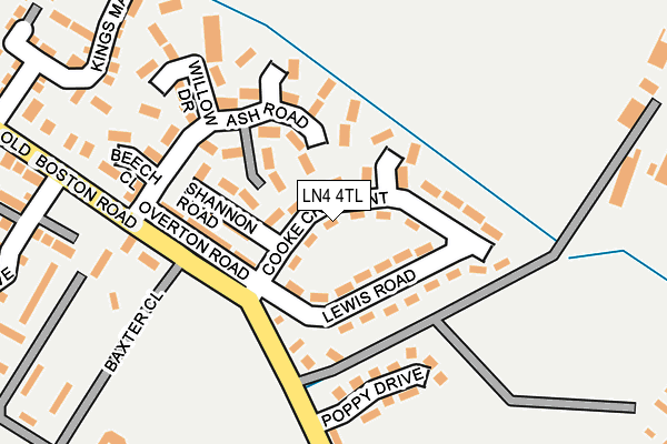 LN4 4TL map - OS OpenMap – Local (Ordnance Survey) LN4 4TL map - OS OpenMap – Local (Ordnance Survey)