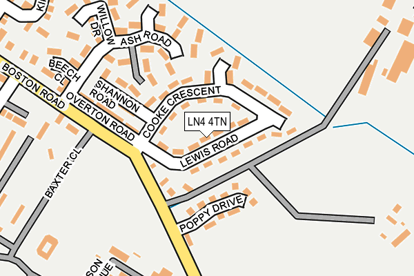 LN4 4TN map - OS OpenMap – Local (Ordnance Survey) LN4 4TN map - OS OpenMap – Local (Ordnance Survey)