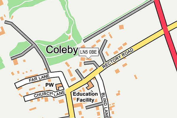 LN5 0BE map - OS OpenMap – Local (Ordnance Survey) LN5 0BE map - OS OpenMap – Local (Ordnance Survey)