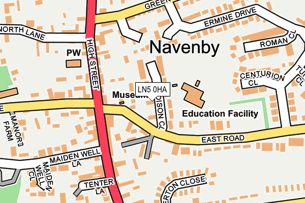 LN5 0HA map - OS OpenMap – Local (Ordnance Survey) LN5 0HA map - OS OpenMap – Local (Ordnance Survey)