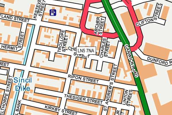 LN5 7NA map - OS OpenMap – Local (Ordnance Survey) LN5 7NA map - OS OpenMap – Local (Ordnance Survey)
