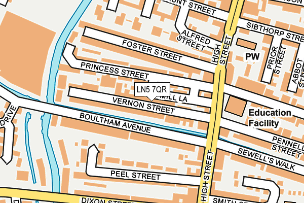 LN5 7QR map - OS OpenMap – Local (Ordnance Survey) LN5 7QR map - OS OpenMap – Local (Ordnance Survey)