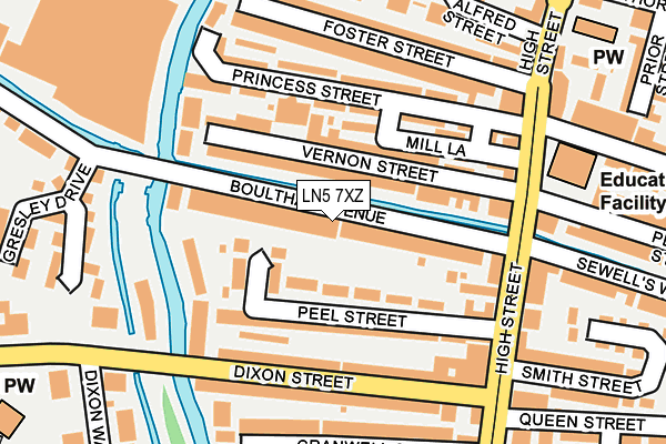 LN5 7XZ map - OS OpenMap – Local (Ordnance Survey) LN5 7XZ map - OS OpenMap – Local (Ordnance Survey)