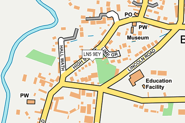 LN5 9EY map - OS OpenMap – Local (Ordnance Survey) LN5 9EY map - OS OpenMap – Local (Ordnance Survey)