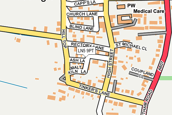 LN5 9PT map - OS OpenMap – Local (Ordnance Survey) LN5 9PT map - OS OpenMap – Local (Ordnance Survey)