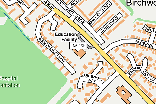 LN6 0SH map - OS OpenMap – Local (Ordnance Survey) LN6 0SH map - OS OpenMap – Local (Ordnance Survey)